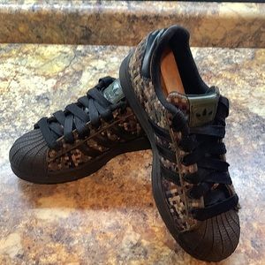 Camo weave Adidas Superstars, mid 2000’s I think?